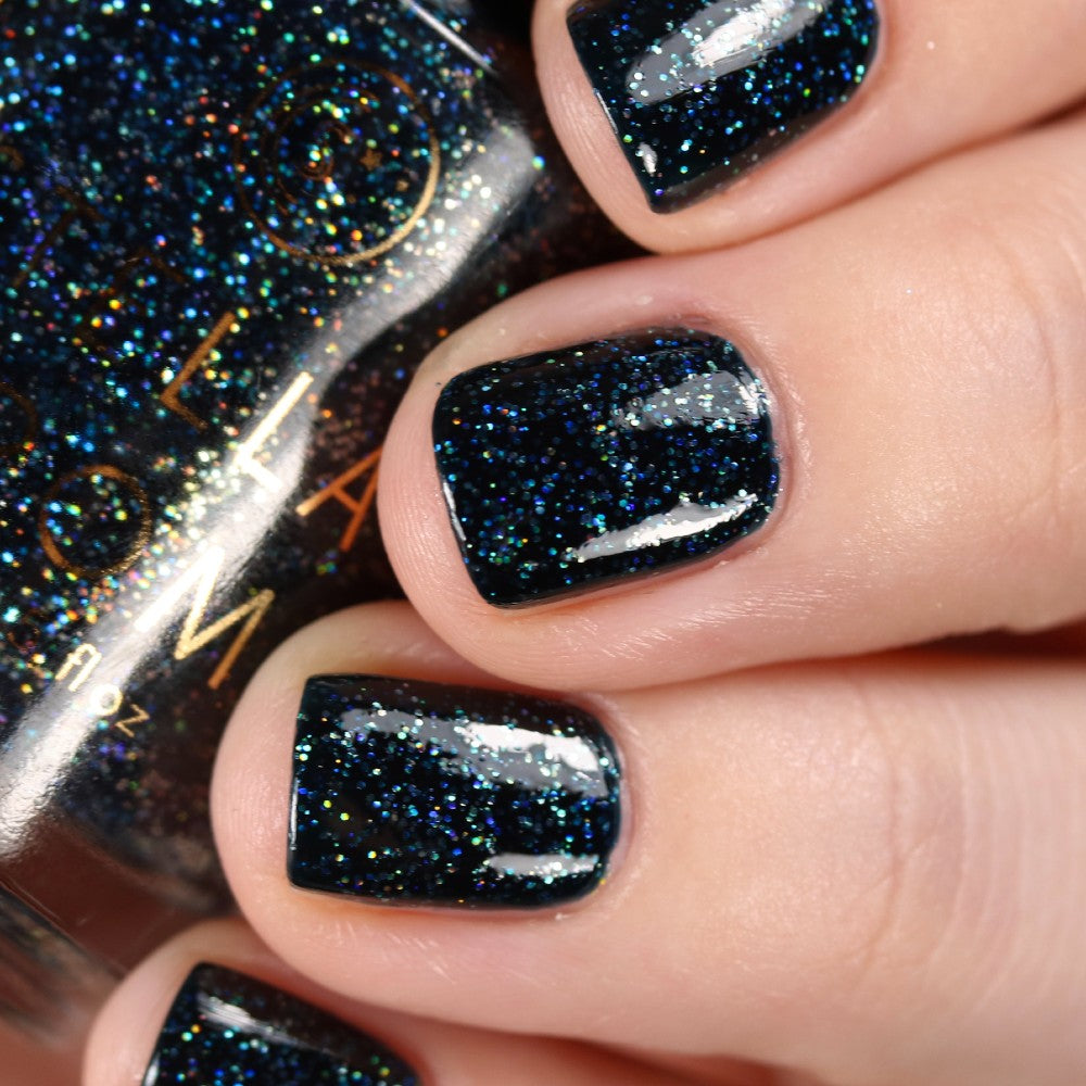 Buy You Up Deep Navy Blue Holographic Nail Polish Online in India - Etsy